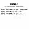 Kugel Front Wheel Bearing Pair For Nissan Sentra Mitsubishi Lancer Mirage K70-100506